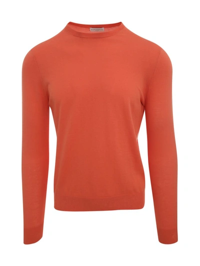Shop Ballantyne Crew Neck Pullover Clothing In Yellow &amp; Orange