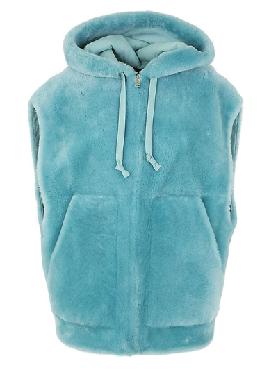 Shop Blancha ® Shearling Vest Clothing In Blue