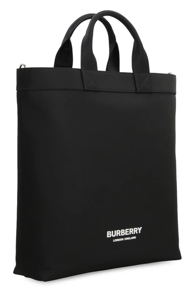 Shop Burberry Artie Nylon Tote In Black