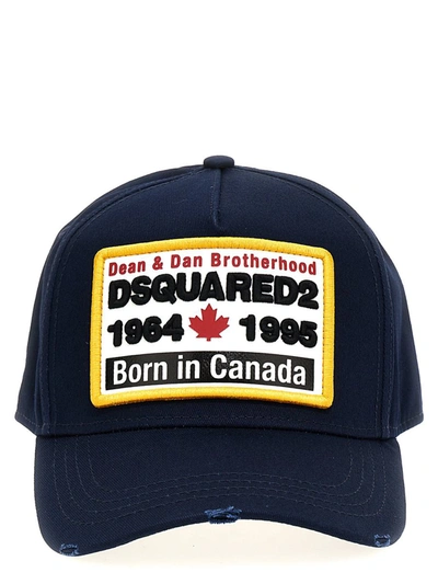 Shop Dsquared2 Logo Cap In Blue