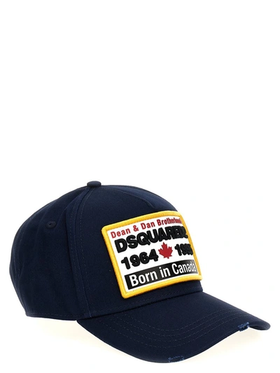 Shop Dsquared2 Logo Cap In Blue