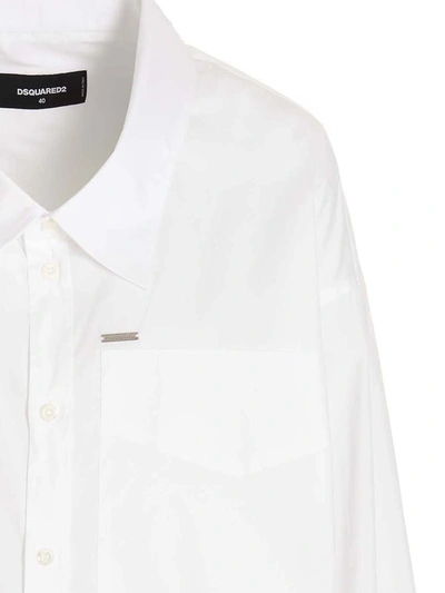 Shop Dsquared2 Maxi Pocket Shirt In White
