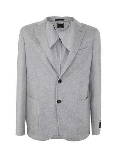 Shop Ermenegildo Zegna Zegna Cashmere Shirt Jacket Clothing In Grey