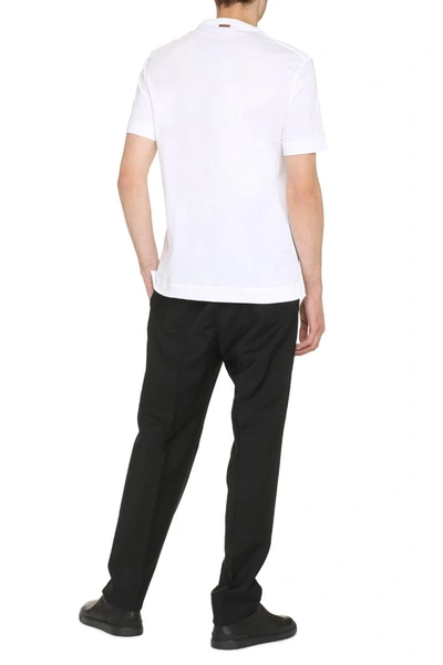 Shop Ermenegildo Zegna Zegna Cotton Crew-neck T-shirt In White