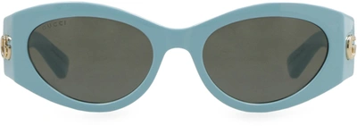 Shop Gucci Cat-eye Sunglasses In Light Blue