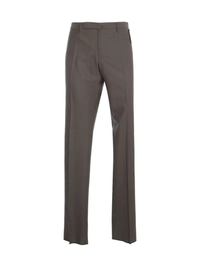 Shop Incotex Slim Fit Micro Houndstooth Printed Pants Clothing In Brown