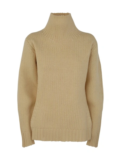Shop Jil Sander Long Sleeved Hign Neck Sweater Clothing In Yellow &amp; Orange