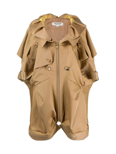 Shop Junya Watanabe X Comme Des Garçons Cotton Oversize Cape Clothing In Brown