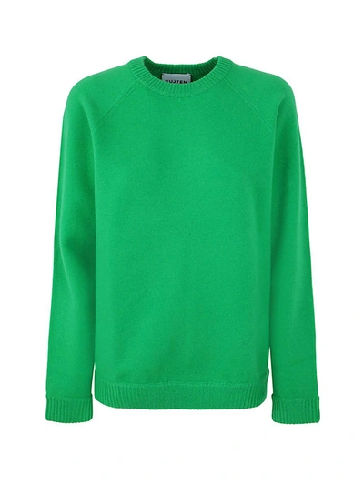 Shop Kujten Round Neck Sweater Clothing In Green