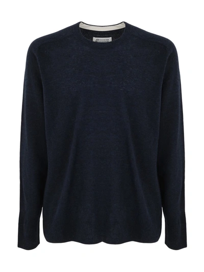 Shop Maison Margiela Round Neck Pullover Clothing In Blue