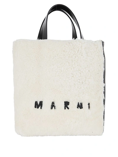 Shop Marni Museum Soft Small Tote Bags In White