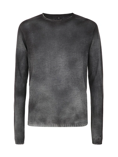 Md75 Regular Crew Neck Sweater With Ribbed Neck In Grey
