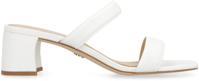 Shop Michael Michael Kors Jules Leather Mules In White