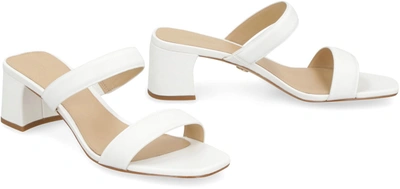 Shop Michael Michael Kors Jules Leather Mules In White