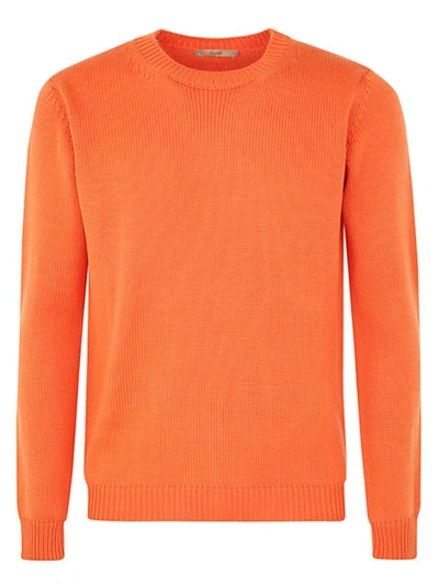 Shop Nuur Roberto Collina Long Sleeved Round Neck Clothing In Yellow &amp; Orange
