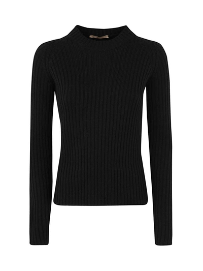 Shop Nuur Roberto Collina Ribbed Round Neck Clothing In Black
