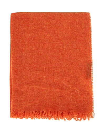 Shop Oats & Rice Weaver Cashmere Scarf Accessories In Yellow &amp; Orange