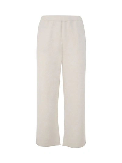Shop Oyuna Knitted Jacquard Cropped Trousers Clothing In White