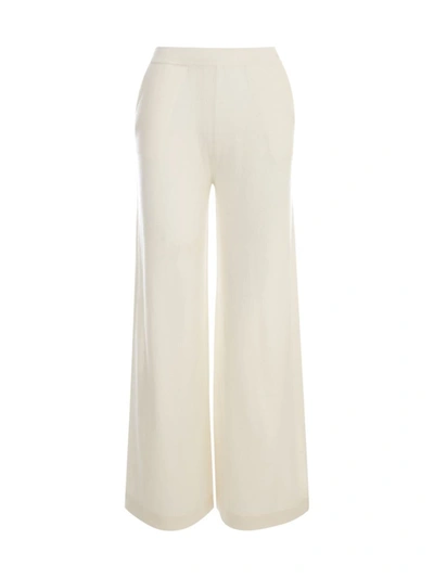 Shop Oyuna Knitted Maxi Trousers Lazio Clothing In White