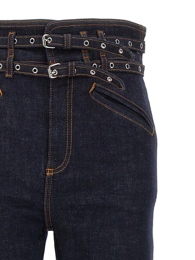 Shop Philosophy Di Lorenzo Serafini Double Belt Detail Jeans In Blue