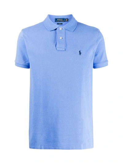 Shop Polo Ralph Lauren Mesh S/s Knit Polo Shirt Clothing In Blue