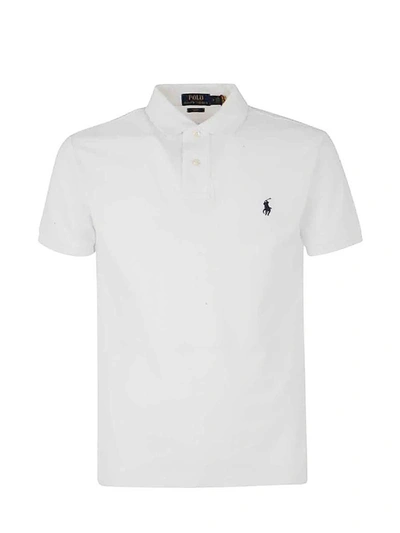Shop Polo Ralph Lauren Slim Fit Short Sleeve Knit Polo Shirt Clothing In White