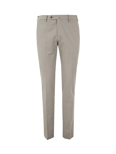 Shop Pt01 Flat Front Trousers With Diagonal Pockets Clothing In Brown