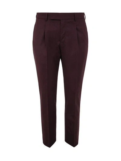 Shop Pt01 One Pleat Trousers With In Seam Pockets Clothing In Red