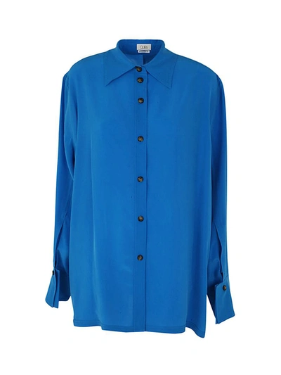 Shop Quira Boyfriend Jumbo Cuff Shirt Clothing In Blue