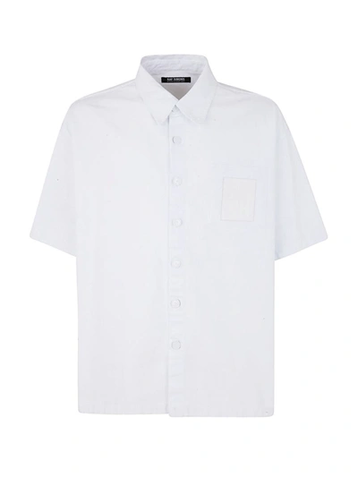 Shop Raf Simons Oversized Short Sleeved Denim Shirt Clothing In White