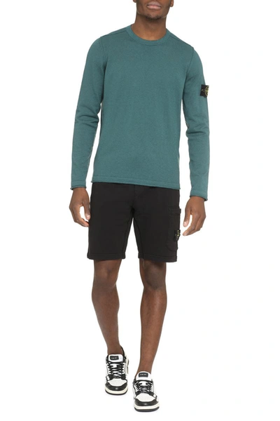 Shop Stone Island Long Sleeve Crew-neck Sweater In Green