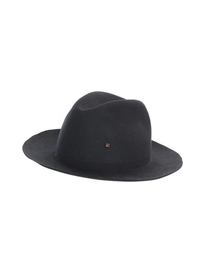 Shop Superduper Drop Crown Raw Brim Nat Stone Stitch Detail Accessories In Black