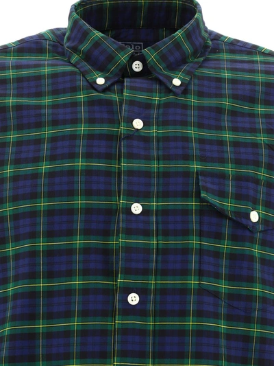 Shop Polo Ralph Lauren Tartan Shirt With Breast Pocket In Blue