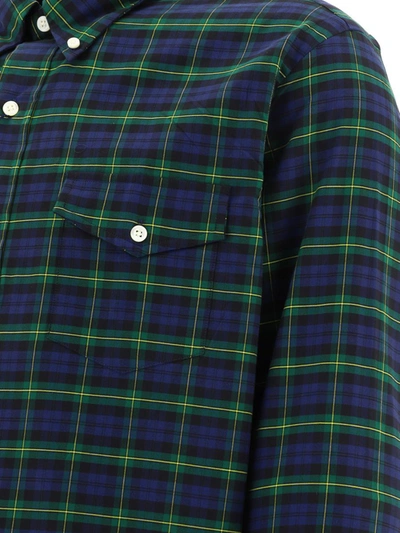 Shop Polo Ralph Lauren Tartan Shirt With Breast Pocket In Blue
