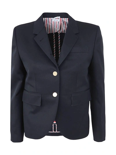 Shop Thom Browne High Armhole Sportcoat In Wool Gabardine Clothing In Blue