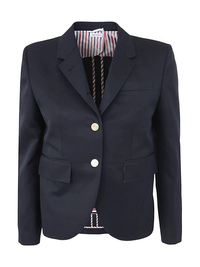 Thom Browne Wool Gabardine Sportcoat High Armhole In Blue