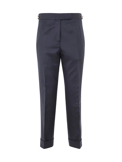 Shop Thom Browne Low Rise Side Tab Slim Trouser Clothing In Blue