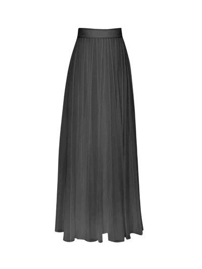 Shop Varana Silk Apsara Panelled Skirt Clothing In Black