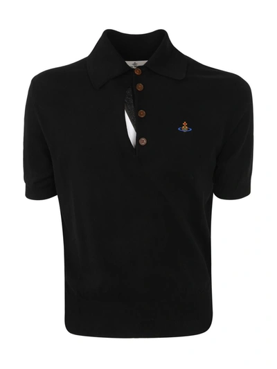 Shop Vivienne Westwood Ripped Polo Clothing In Black