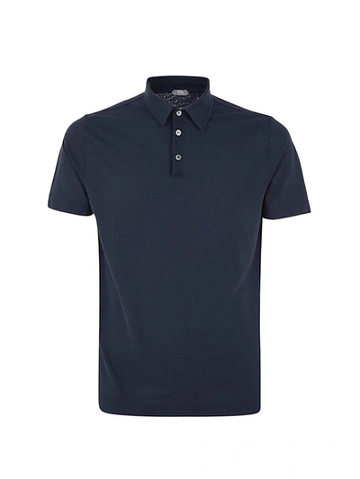 Shop Zanone Polo Basic Pullover Clothing In Blue