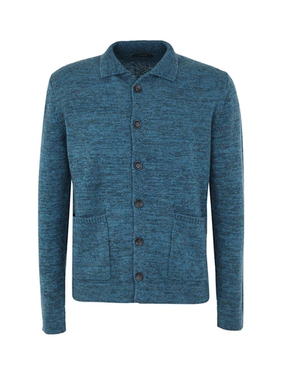Shop Zanone Shirtlike Cardigan Clothing In Blue