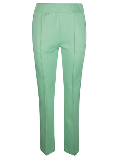 Shop Fendi Logo Trousers In Green