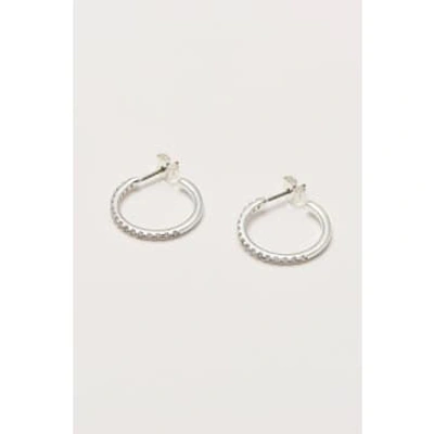 Shop Estella Bartlett Pave Set Large Hoop Earrings In Metallic