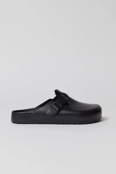 Birkenstock Boston Leather Buckled Clogs In Black
