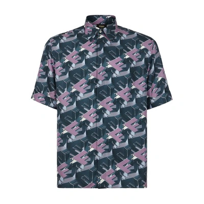 Shop Fendi Shirt In Multicolore