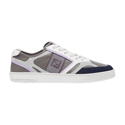 Shop Fendi Lace-up Sneakers In Gris