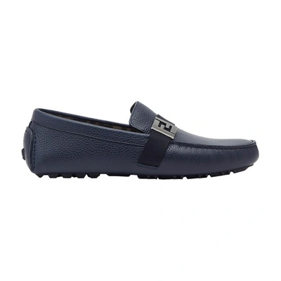 Shop Fendi Loafers In Bleu