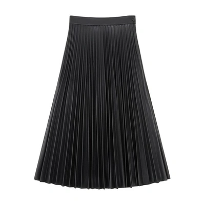 Shop Mm6 Maison Margiela Pleated Skirt In Black