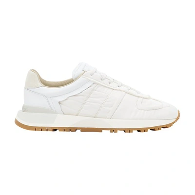 Shop Maison Margiela Lace Up Sneakers In White