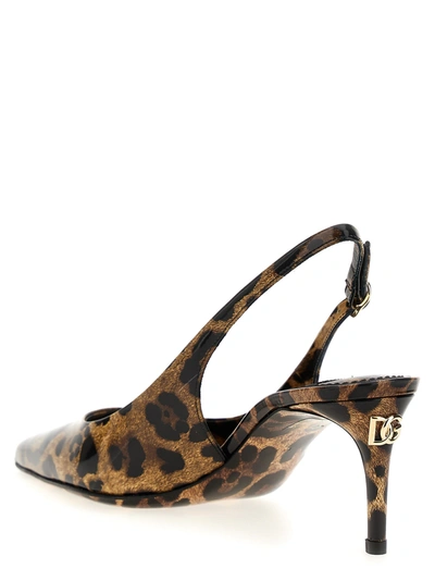 Shop Dolce & Gabbana Animalier Slingbacks Pumps Multicolor